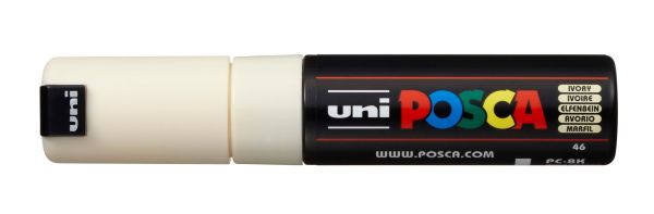 UNI-BALL Posca Marker 8mm PC-8K IVORY elfenbein, Keilspitze