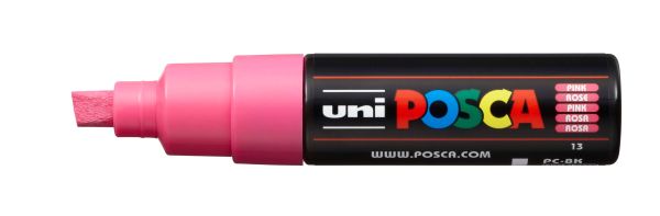 UNI-BALL Posca Marker 8mm PC-8K PINK rosa, Keilspitze