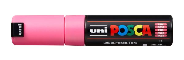 UNI-BALL Posca Marker 8mm PC-8K PINK rosa, Keilspitze