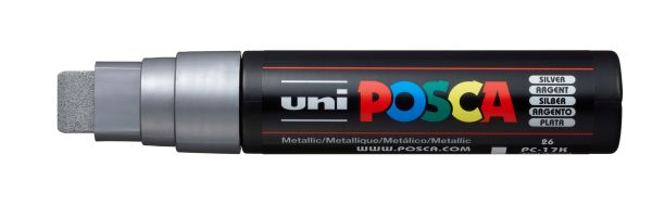 UNI-BALL Posca Marker 15mm PC17K SILVER MET, silber