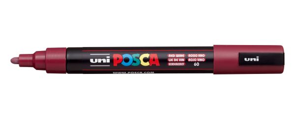 UNI-BALL Posca Marker 1,8-2,5mm PC5M RED WIN bordeaux, Rundspitze