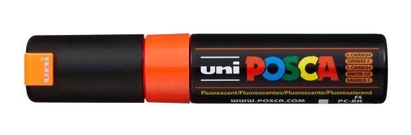 UNI-BALL Posca Marker 8mm PC8K F.ORANG fluo orange, Keilspitze