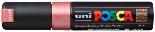 UNI-BALL Posca Marker 8mm PC8K MET. RE MET rot, Keilspitze