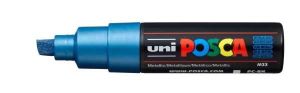 UNI-BALL Posca Marker 8mm PC8KMET.BLUE MET Metal.blau, Keilsp.