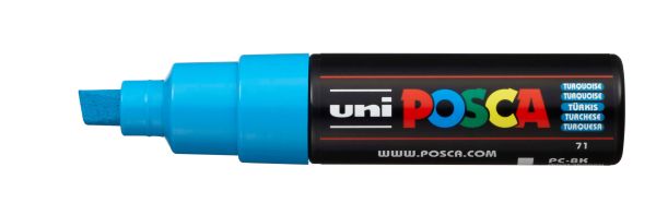 UNI-BALL Posca Marker 8mm PC8KTURQUOIS türkis, Keilspitze