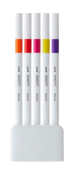 UNI-BALL Fineliner Emott 0.4mm PEM-SY_5C_NO.2 passion 5 Stück