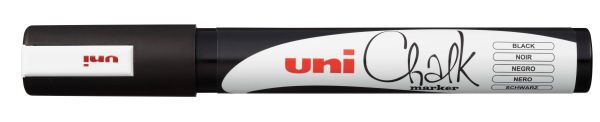 UNI-BALL Chalk Marker 1.8-2.5mm PWE-5M BLACK schwarz, Rundspitze