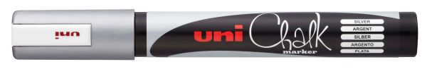 UNI-BALL Chalk Marker 1.8-2.5mm PWE5M SILVER silber, Rundspitze