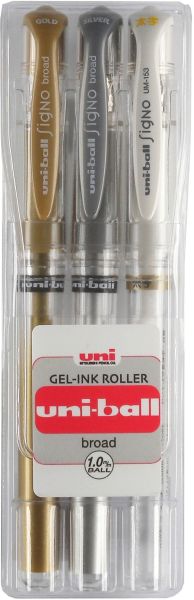 UNI-BALL Signo broad 1mm UM153GS.3C 3 Farben Etui