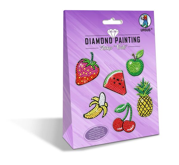 URSUS Diamond Sticker Fruit 43500004 10x15cm 2 Bogen