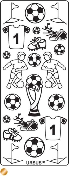 URSUS Kreativ Sticker 59120020 Fussball silber