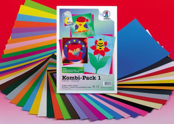 URSUS Papier Kombi-Pack 7770000 23x33cm sortiert