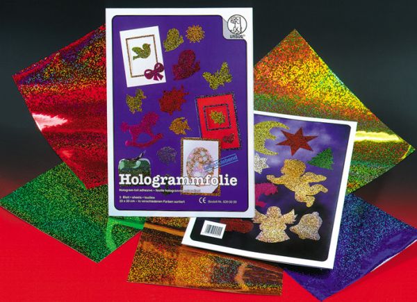 URSUS Hologrammfolie 23x33cm 8390099 50my, 5 Farben ass. 5 Blatt