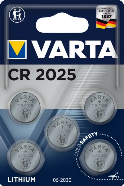 VARTA Knopfzelle 6025101415 CR2025, 5 Stück