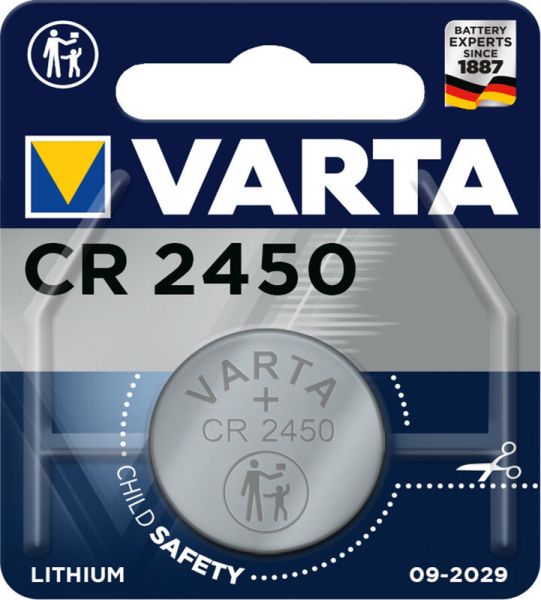 Varta knopfzelle lithium cr2450,3v 6450101401 560 mah 1 stück - Varta-6450101401-4008496270972