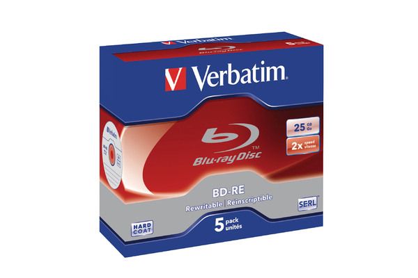 VERBATIM BD-RE Jewel 25GB 43615 1-2x 5 Pcs