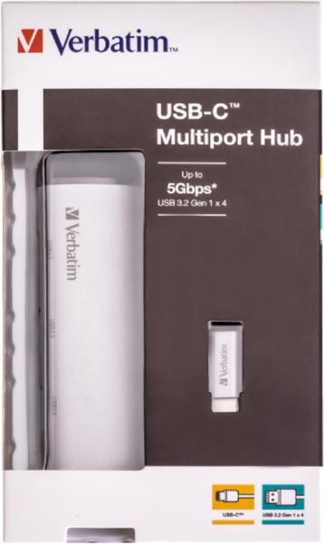 VERBATIM USB-C Multiport HUB-4-Port 49147 USB 3.2 TYPE A