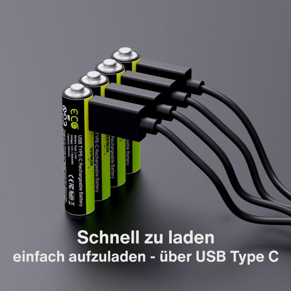 VERICO LoopEnergy Akku USB-C 1UDBT-A3WEB2 AAA/LR03 (600mAh) 4 Stück