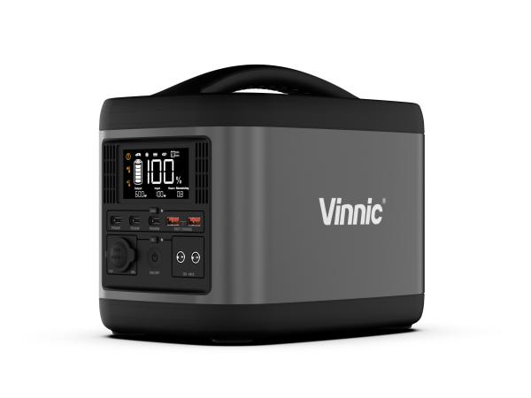 VINNIC Pollux Powerstation 600W PS600W-518-EU 144kmAh/518Wh/220V,Grey