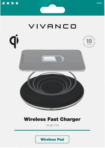 VIVANCO Wireless-/Induktions-Charger 61628 10W