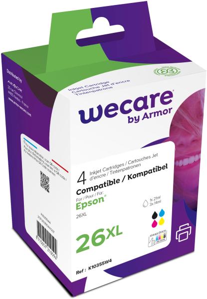 WECARE Multipack XL new built CMYBK T263640WE z.Epson XP 700/800 21/3x14ml