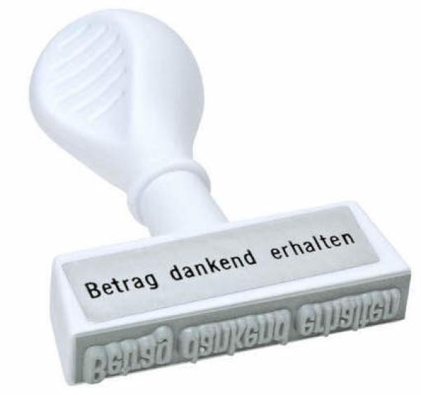 WEDO Textstempel 193 7 Betrag dankend erhalten