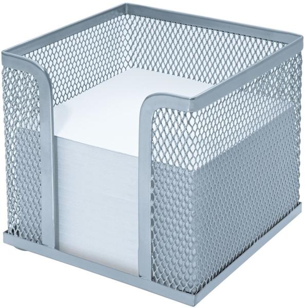 WEDO Zettelbox OFFICE 65754 10x10x10cm Metall silber