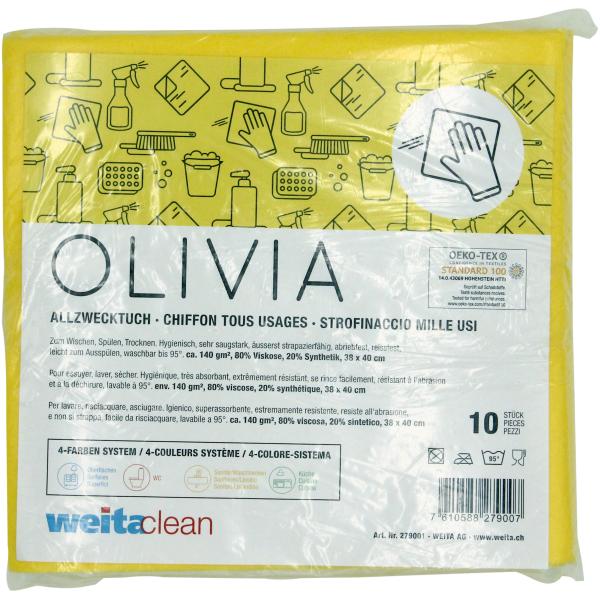 WEITA Allzwecktücher Olivia 38x40cm 279001 gelb 10 Stück