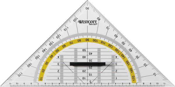 WESTCOTT Geodreieck 22cm E10134 BP