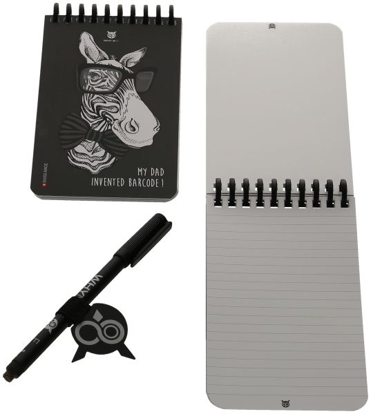 WHYNOTE Notizbuch A6 WNPBOK08 starter-kit, zebra