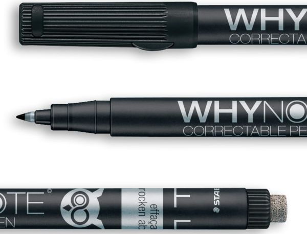 WHYNOTE Stift WNPEN001 schwarz, korrigierbar