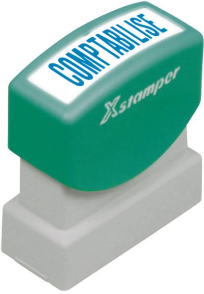 XSTAMPER Stempel Comptabilisé F129-B blau F