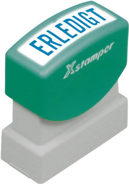 XSTAMPER Stempel Erledigt GE 18-B blau