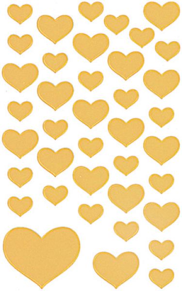 Z-DESIGN Sticker Creative 53282 Herze gold 2 Stück