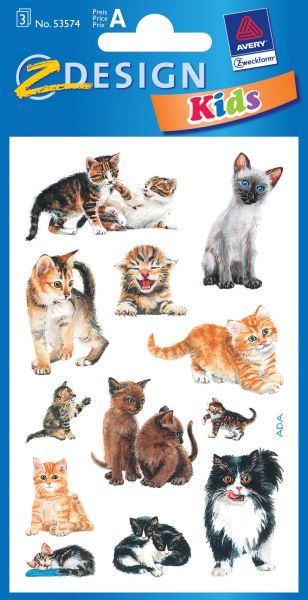 Z-DESIGN Sticker Kids 53574 Katzen 3 Stück