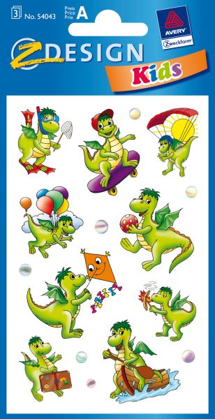 Z-DESIGN Sticker Kids 54043 Drache 3 Stück