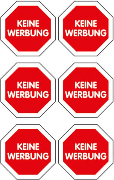 Z-DESIGN Sticker Keine Werbung 59505 Keine Werbung