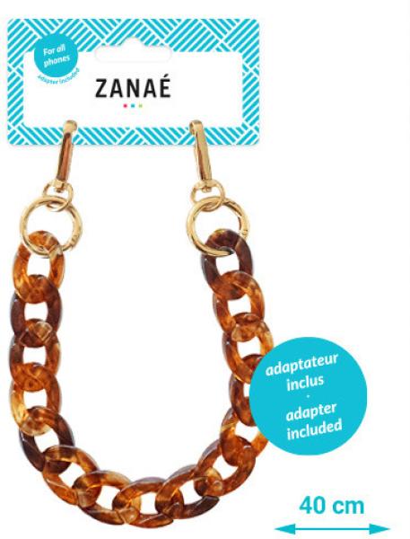 ZANAÉ Phone Wristlace Tortoise Shell 17175 Mineral Spring red