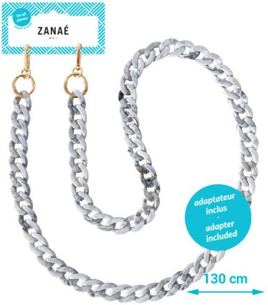 ZANAÉ Phone Necklace Turtle 17441 Mineral Winter grey