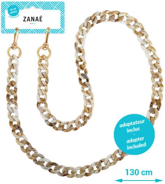 ZANAÉ Phone Necklace Turtle Sand 17443 Mineral Winter beige