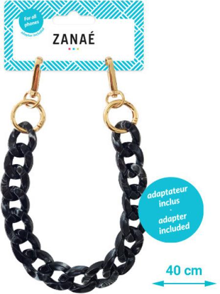 ZANAÉ Phone Wristlace Marble Vibe 17450 Mineral Winter black