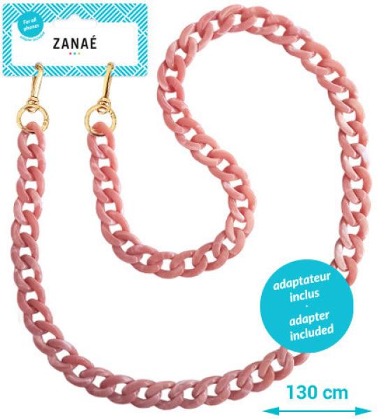 ZANAÉ Phone Necklace Tortoise Shell 17669 Mineral Spring lady pink