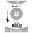 EXACOMPTA Karteikarten A8 3208B kariert 100 Stk.