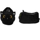 I-TOTAL Plüsch-Hausschuhe 30x19x18cm XL2843 Black Cat