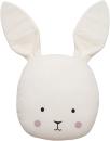 JABADABADO Kissen Hase N0146 weiss 25x45cm