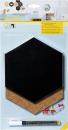 SECURIT Kreidetafel/Kork Set HEXAGON FB-CB-HEX schwarz 20x23x2cm