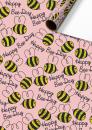 STEWO Geschenkpapier Bee 2528556225 rosa 70x150cm