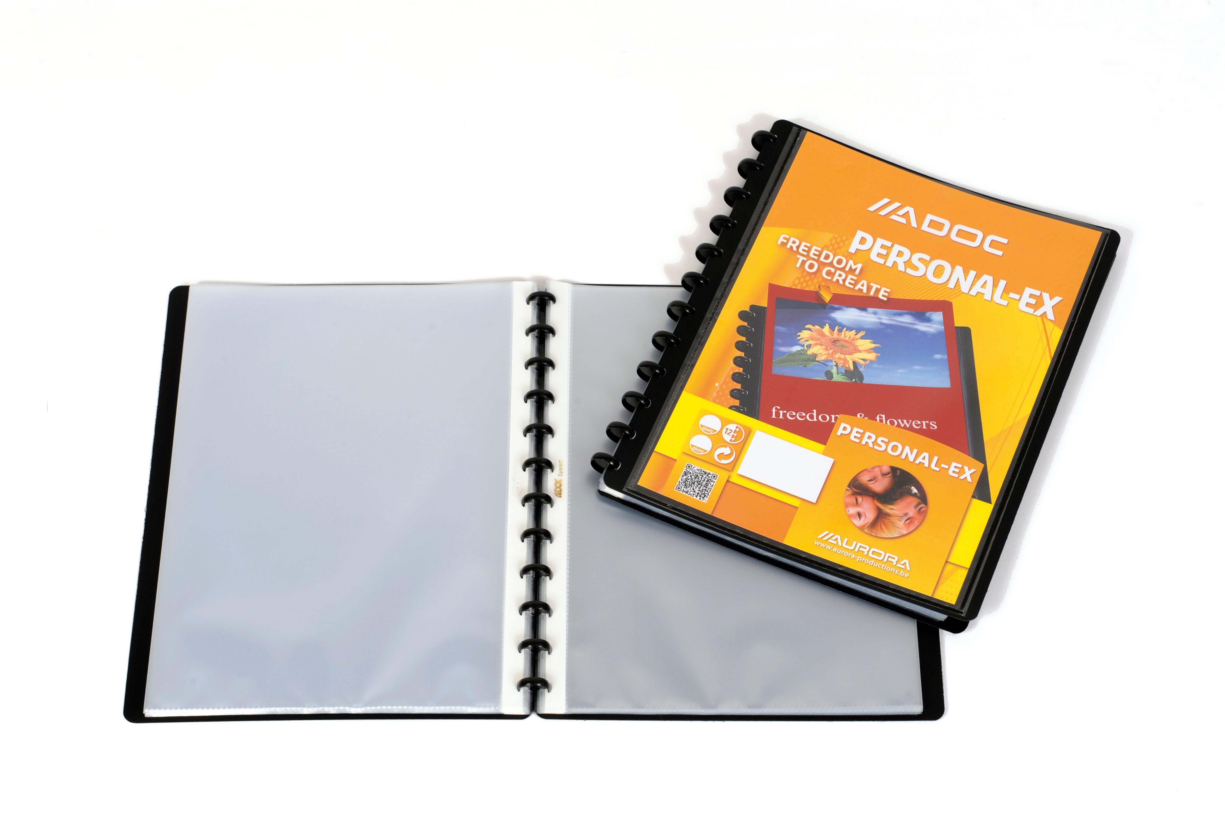 ADOC Sichtbuch Personal A4 5232.705 schwarz mit Fenster 30 Taschen