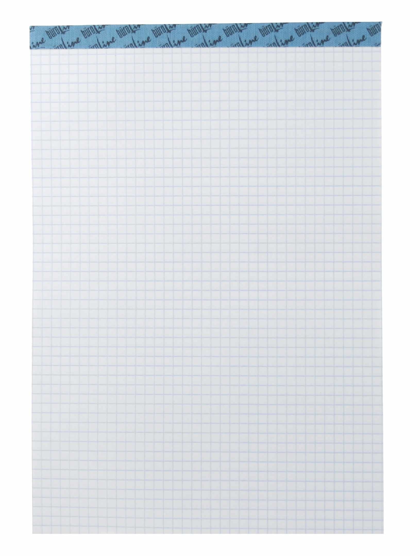 BÜROLINE Büroblock weiss A6 725269 kariert, 70g, 4mm 100 Blatt