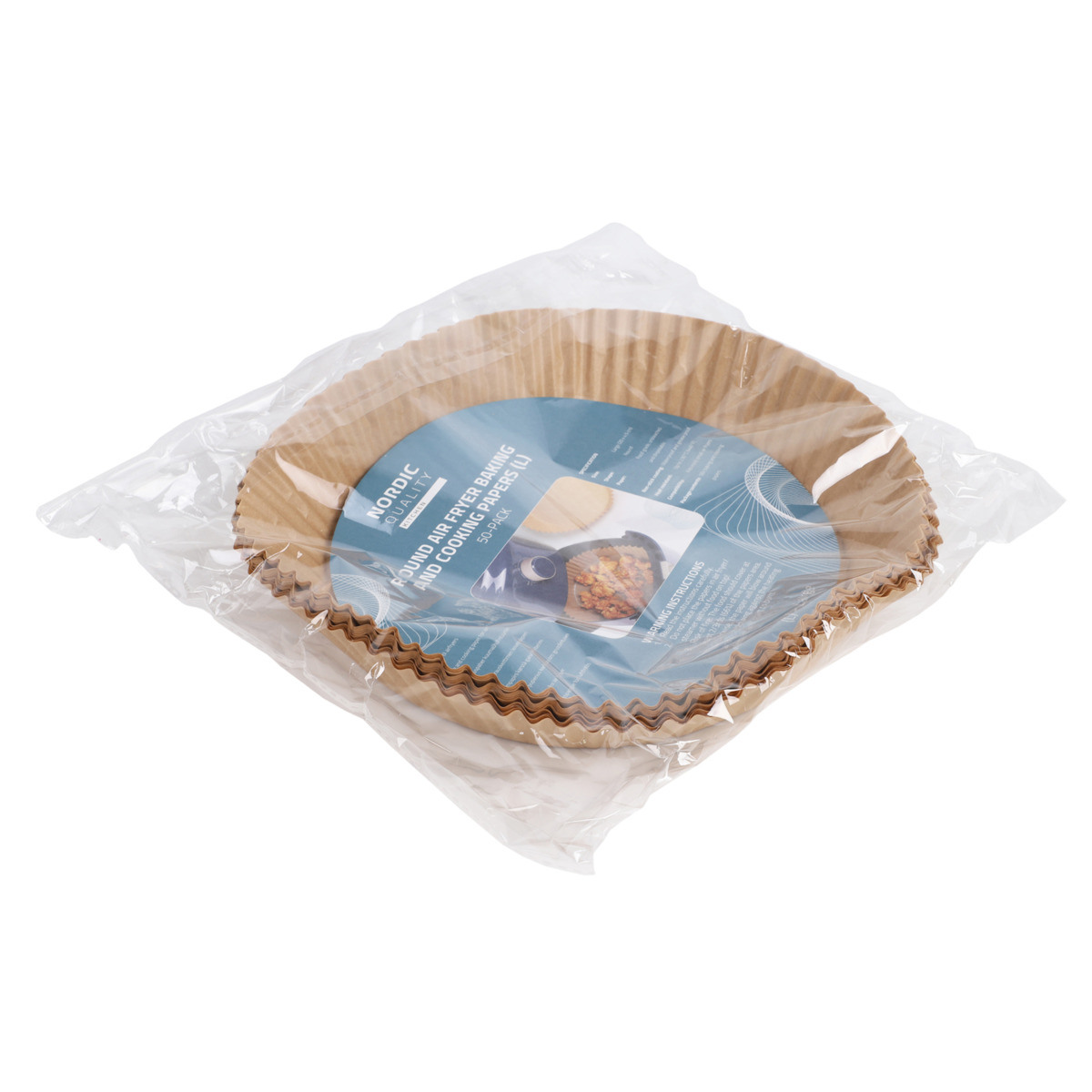 NORDIC Q Round Airfryer paper GS1210 50-pack (L)